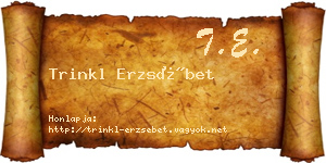 Trinkl Erzsébet névjegykártya
