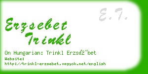 erzsebet trinkl business card